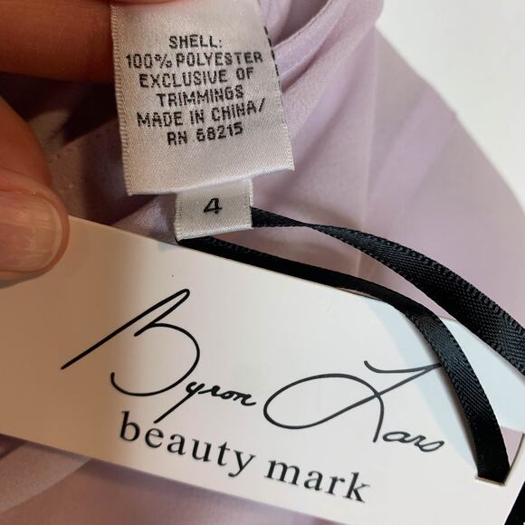 NWT BYRON LARS Beauty Mark Lavender Flounced Georgette top bow fairycore 2593 - Picture 8 of 10